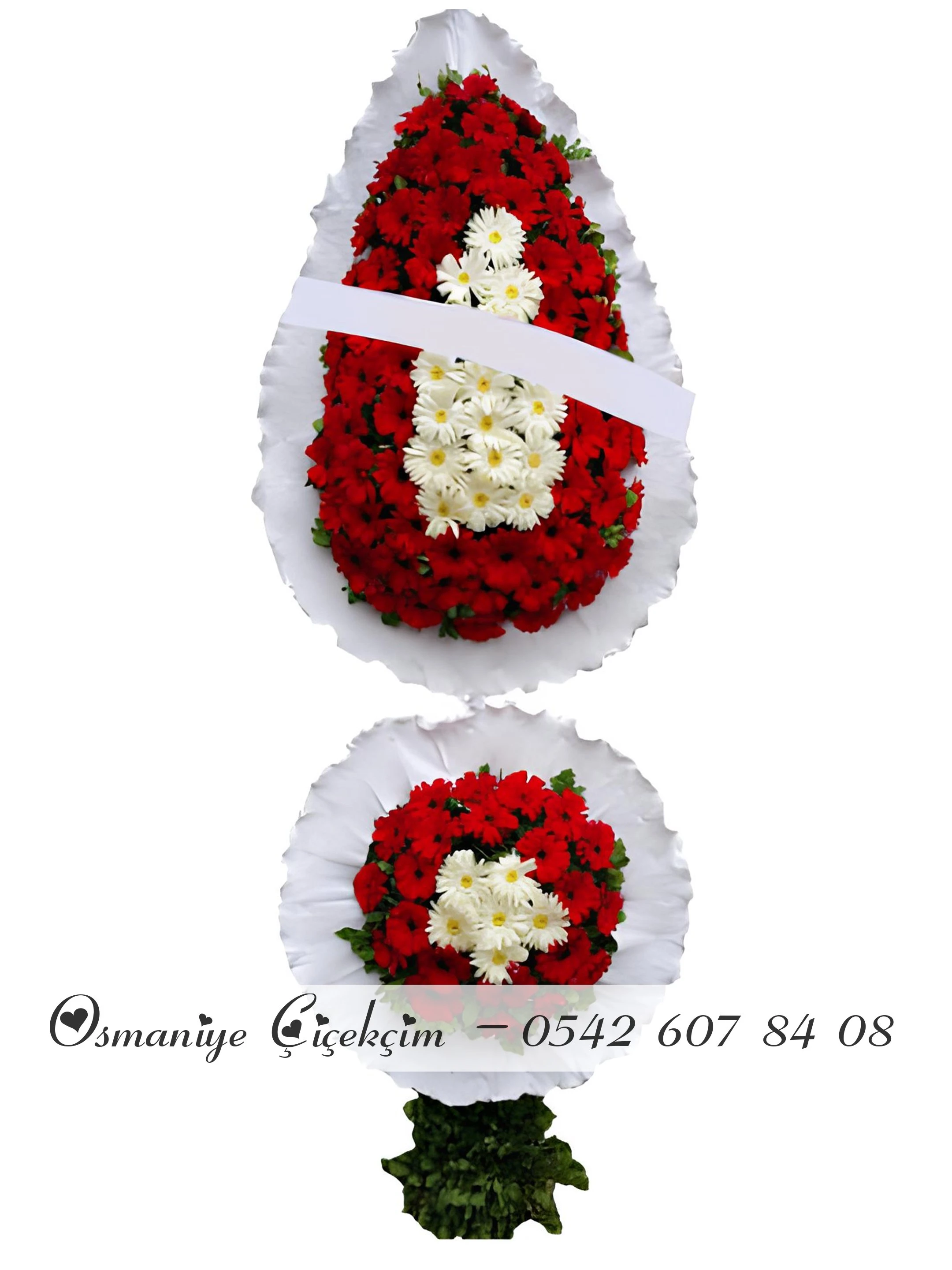 2 Katlı Düğün Çiçeği Çelenk