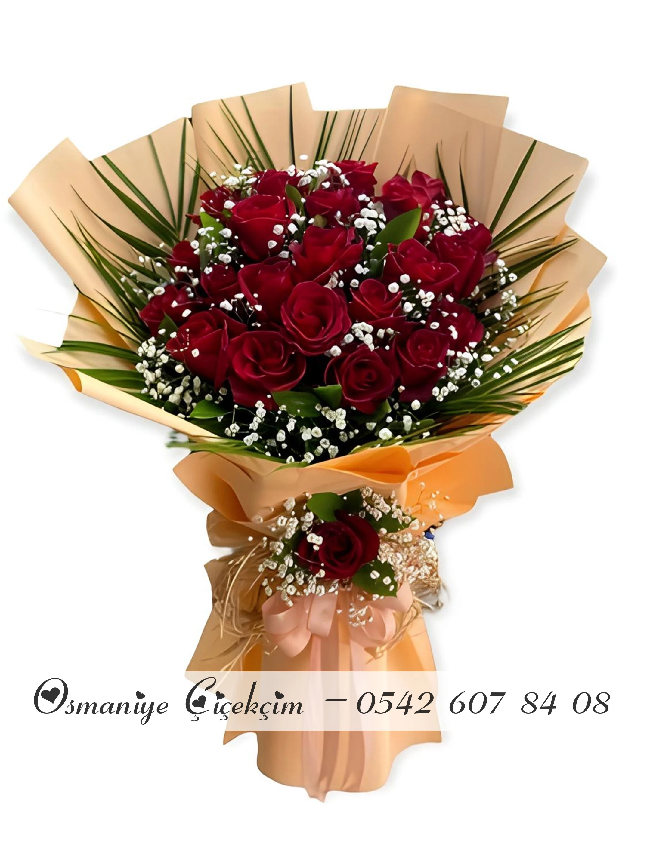 21 Adet Kırmızı Gül Buketi