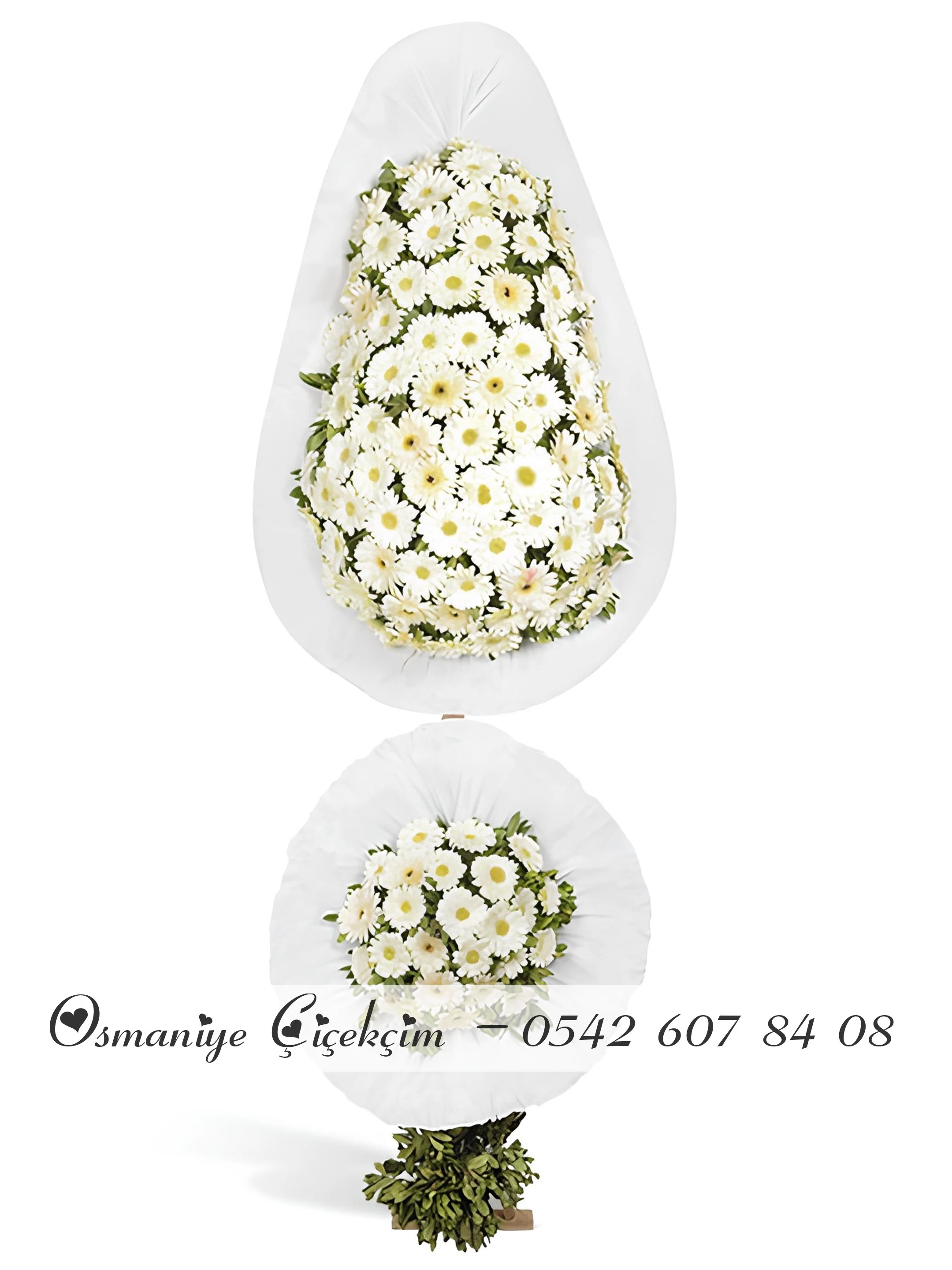 Beyaz Soft Görünümlü Çelenk