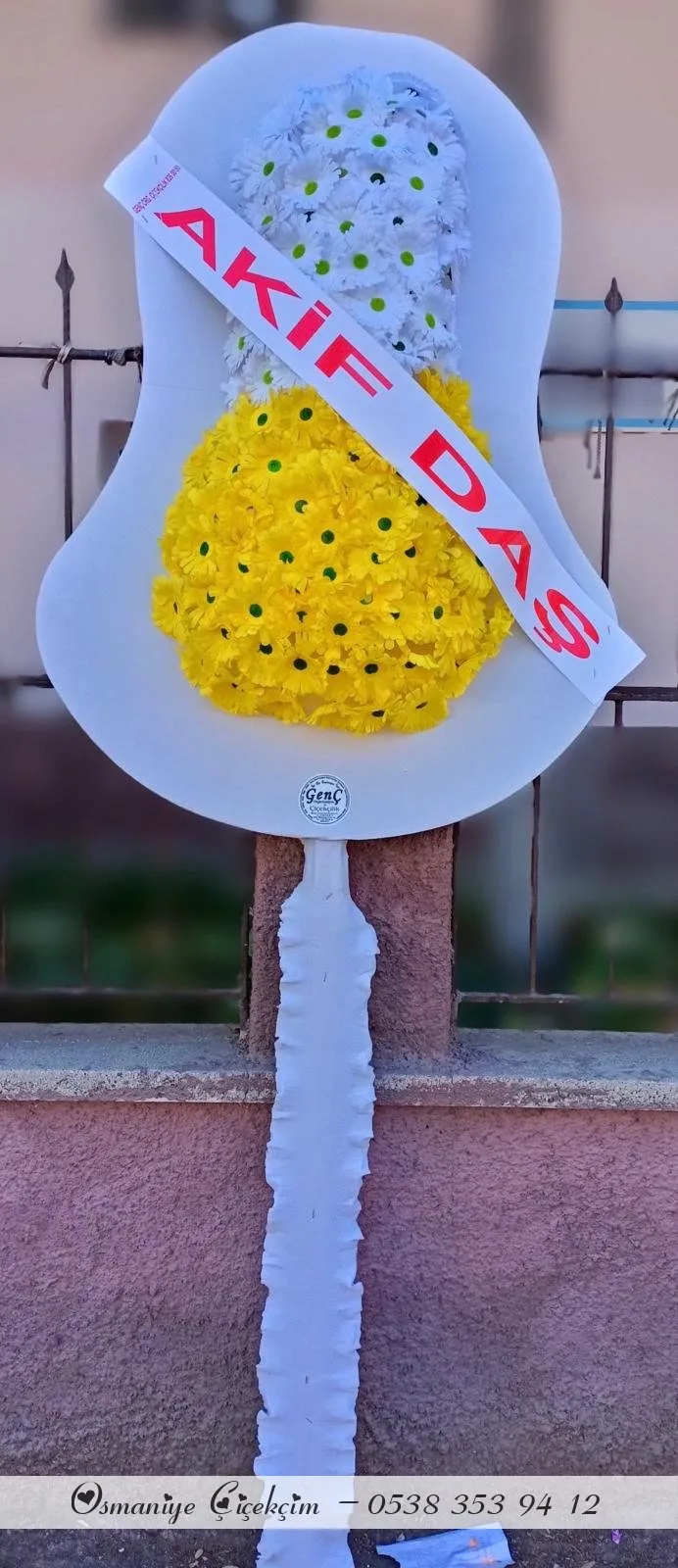 Sarı Beyaz Yapay Çelenk