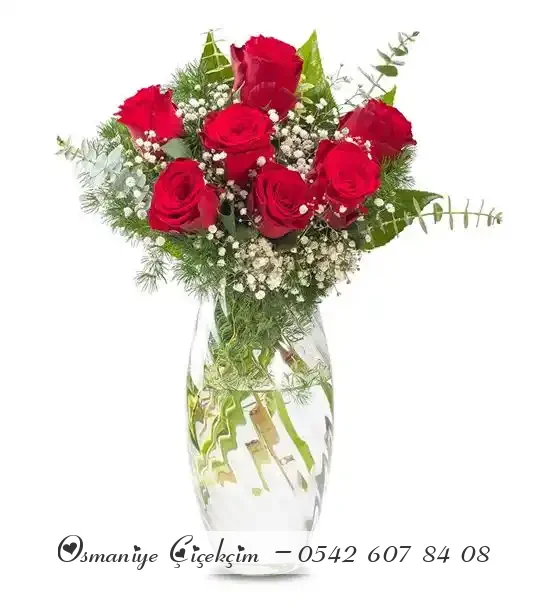 Sevginin Gücü 7 Kırmızı Güller Aranjmanı