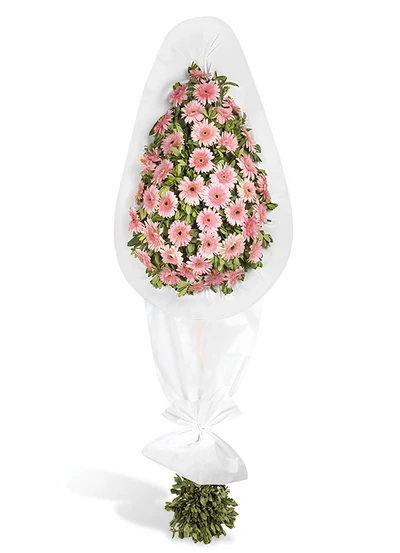Soft Pembe Çiçekli Çelenk